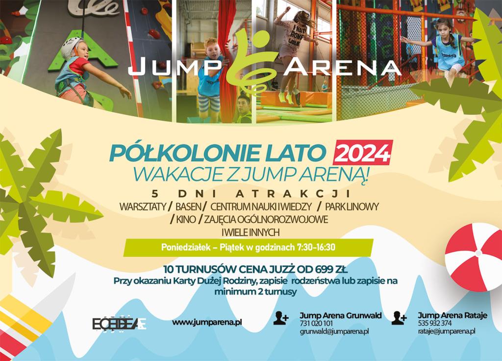 Półkolonie Lato 2024 Poznań Grunwald - Jump Arena
