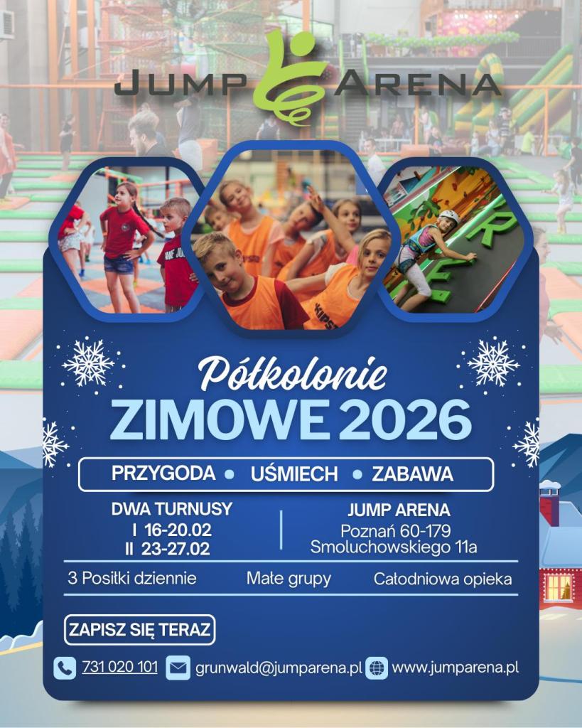 Półkolonie Zimowe 2026 Jump Arena Poznań