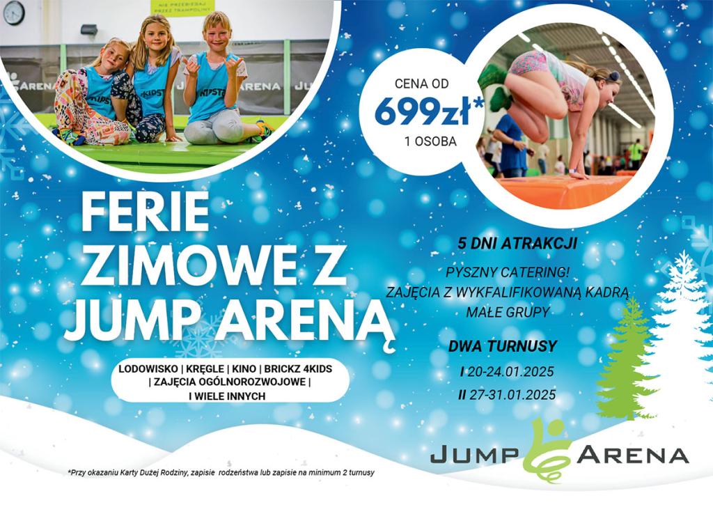 Półkolonie Ferie Zimowe Toruń Jump Arena