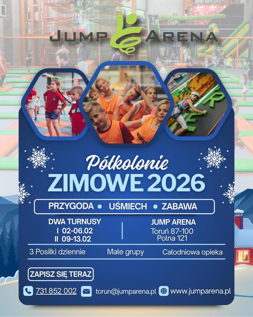Półkolonie Zimowe 2026 Jump Arena Toruń